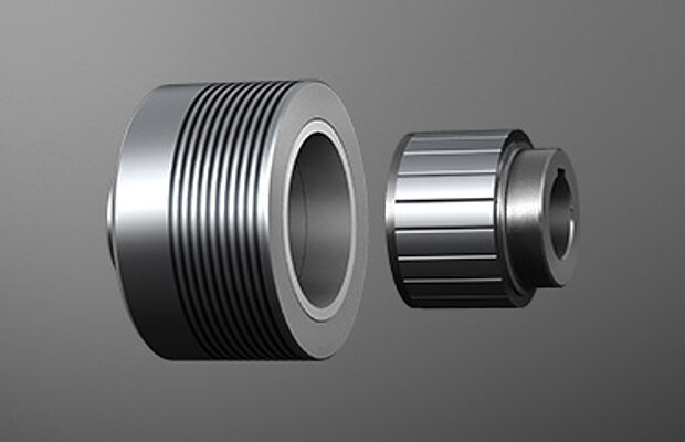 New hysteresis coupling with wear-free overload protection